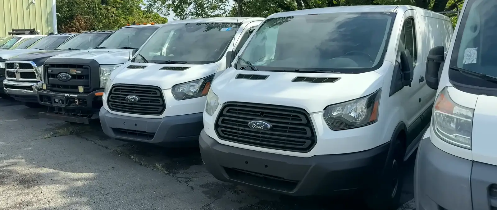 Vehicles lined up on the Ride Time VA lot in Manassas, Virginia